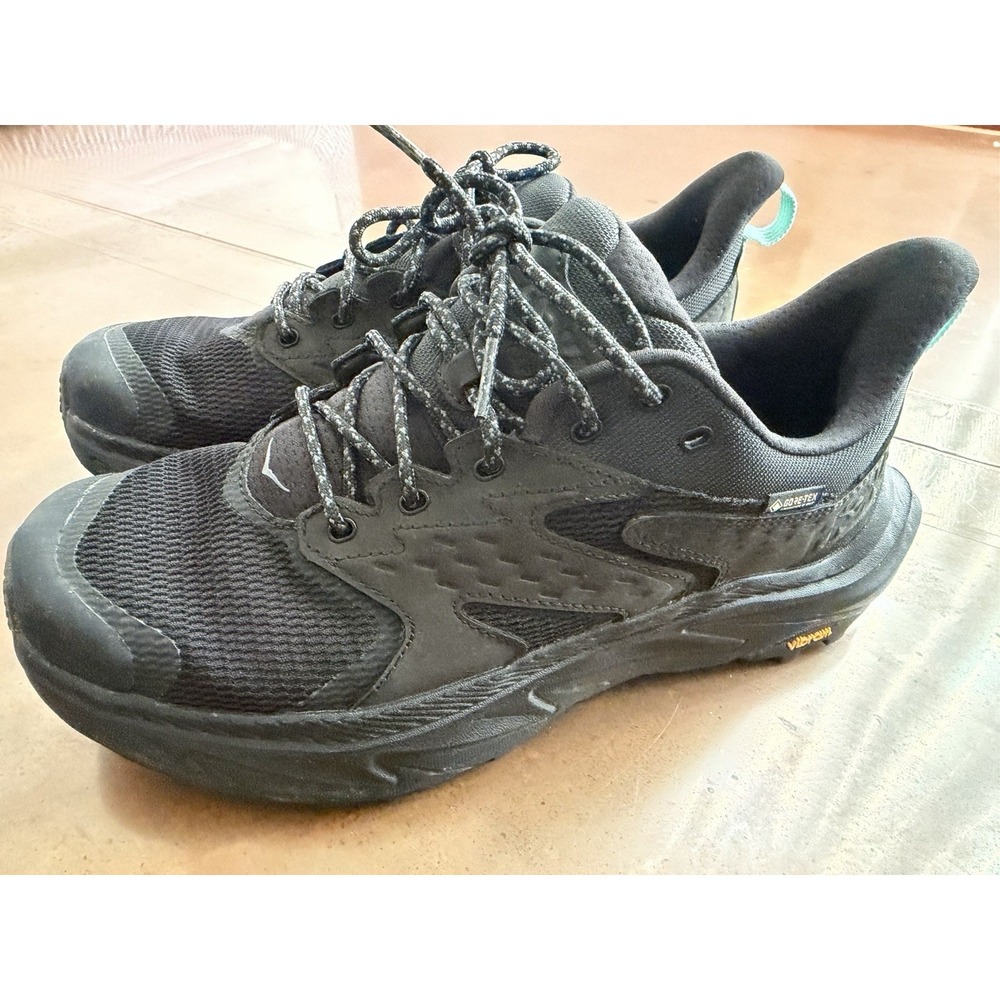 Hoka One One Anacapa 2 Low GTX Gore-Tex Hiking Shoes Black Men's Size 9.5